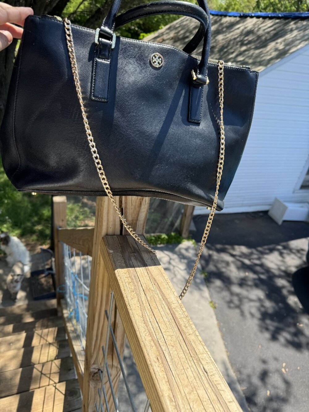 Tory Burch Leather Shoulder Bag / Tote – Classic Logo – Excellent Condition